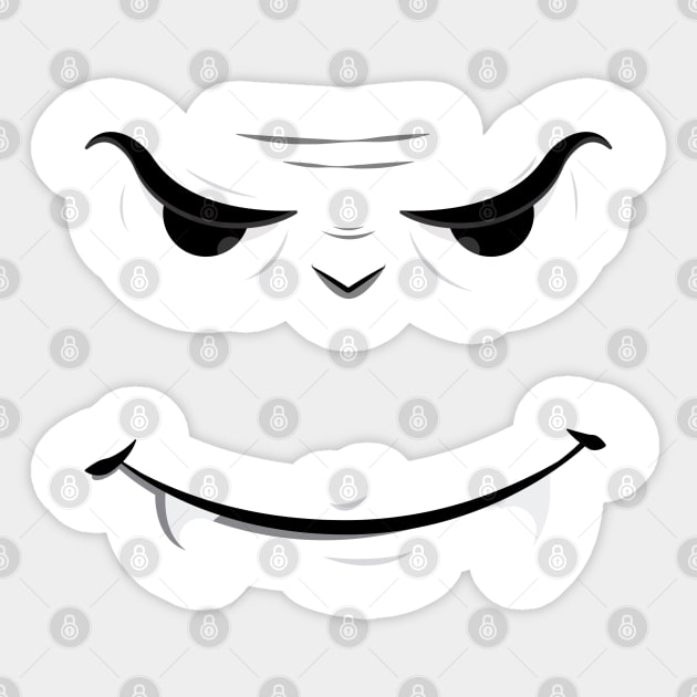 Vampire Face Funny Halloween Design Sticker by Up 4 Tee